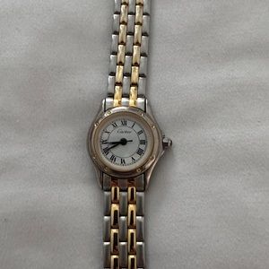 CARTIER GOLD SILVER TONE WATCH